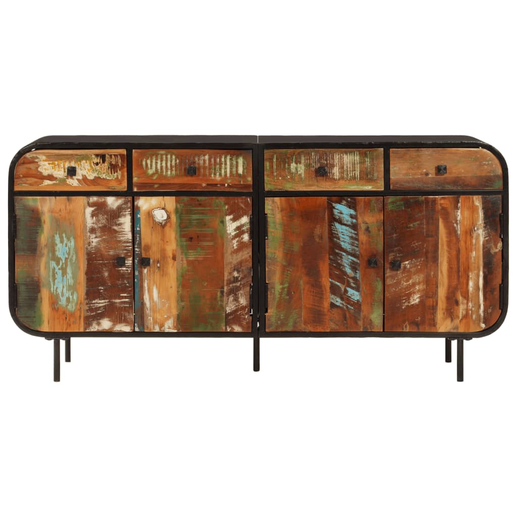 vidaXL Sideboard 140x35x70 cm Solid Wood Reclaimed and Metal 3