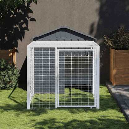 vidaXL Chicken Cage with Run Galvanised Steel