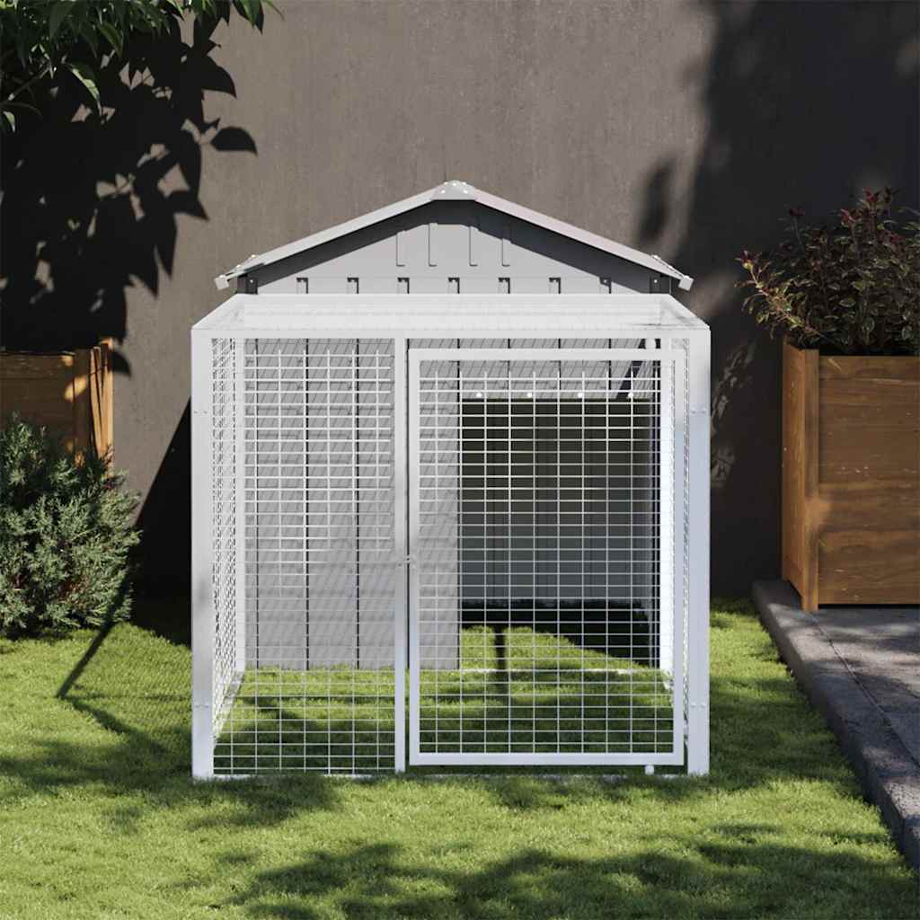 vidaXL Chicken Cage with Run Galvanised Steel