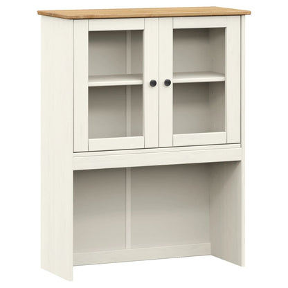 Highboard "VIGO" 78x40x175 cm Solid Wood Pine White With 2 doors