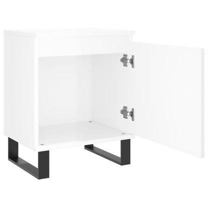 vidaXL Bedside Cabinets 2 pcs High Gloss White 40x30x50 cm Engineered Wood