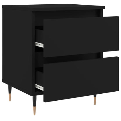 vidaXL Bedside Cabinets 2 pcs Black 40x35x50 cm Engineered Wood