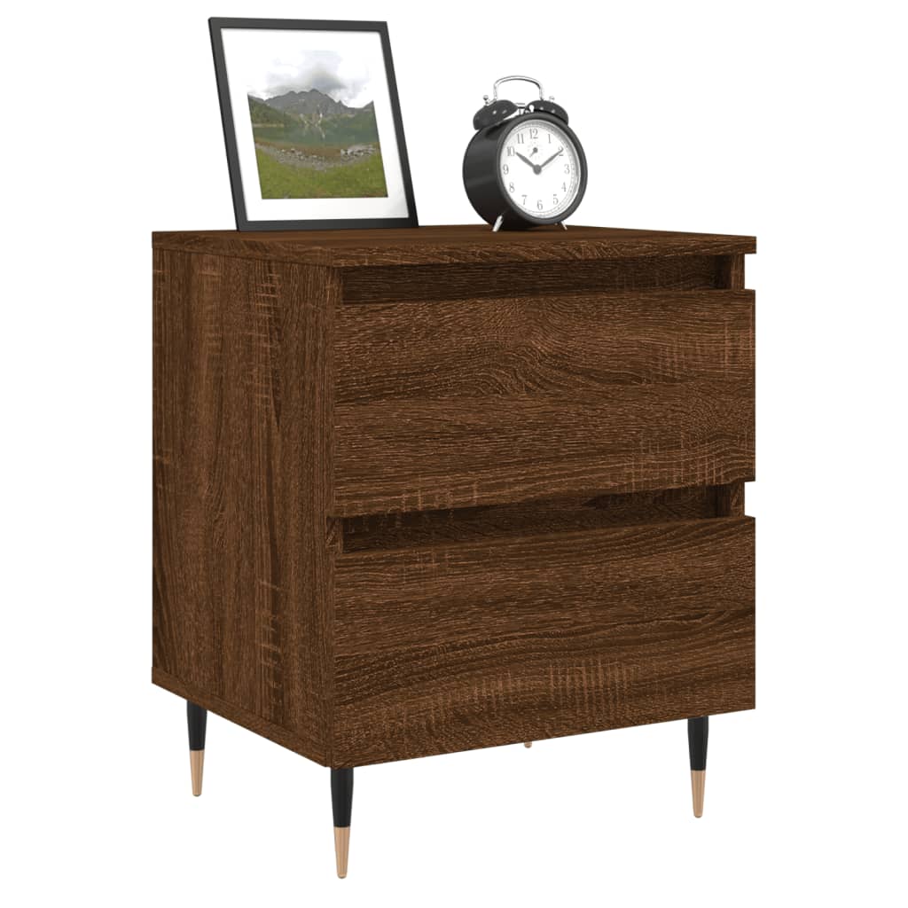 vidaXL Bedside Cabinets 2 pcs Brown Oak 40x35x50 cm Engineered Wood