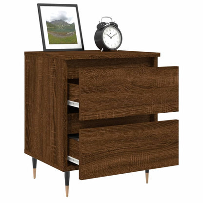 vidaXL Bedside Cabinets 2 pcs Brown Oak 40x35x50 cm Engineered Wood