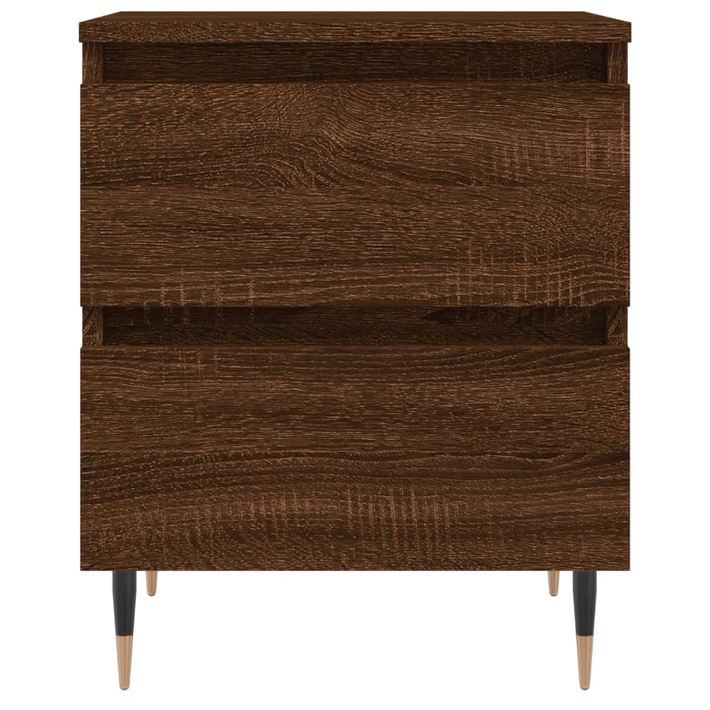 vidaXL Bedside Cabinets 2 pcs Brown Oak 40x35x50 cm Engineered Wood