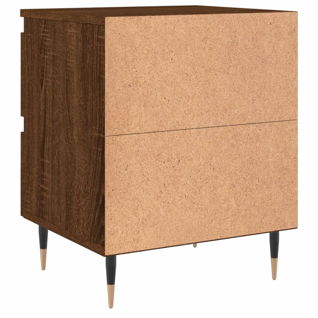 vidaXL Bedside Cabinets 2 pcs Brown Oak 40x35x50 cm Engineered Wood