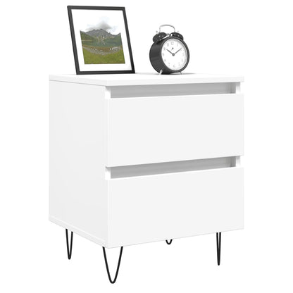 vidaXL Bedside Cabinets 2 pcs White 40x35x50 cm Engineered Wood