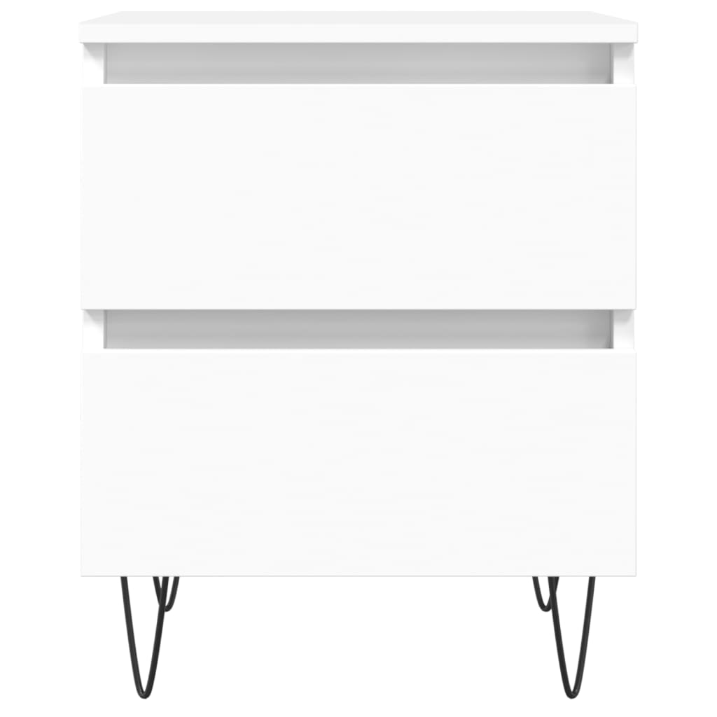 vidaXL Bedside Cabinets 2 pcs White 40x35x50 cm Engineered Wood