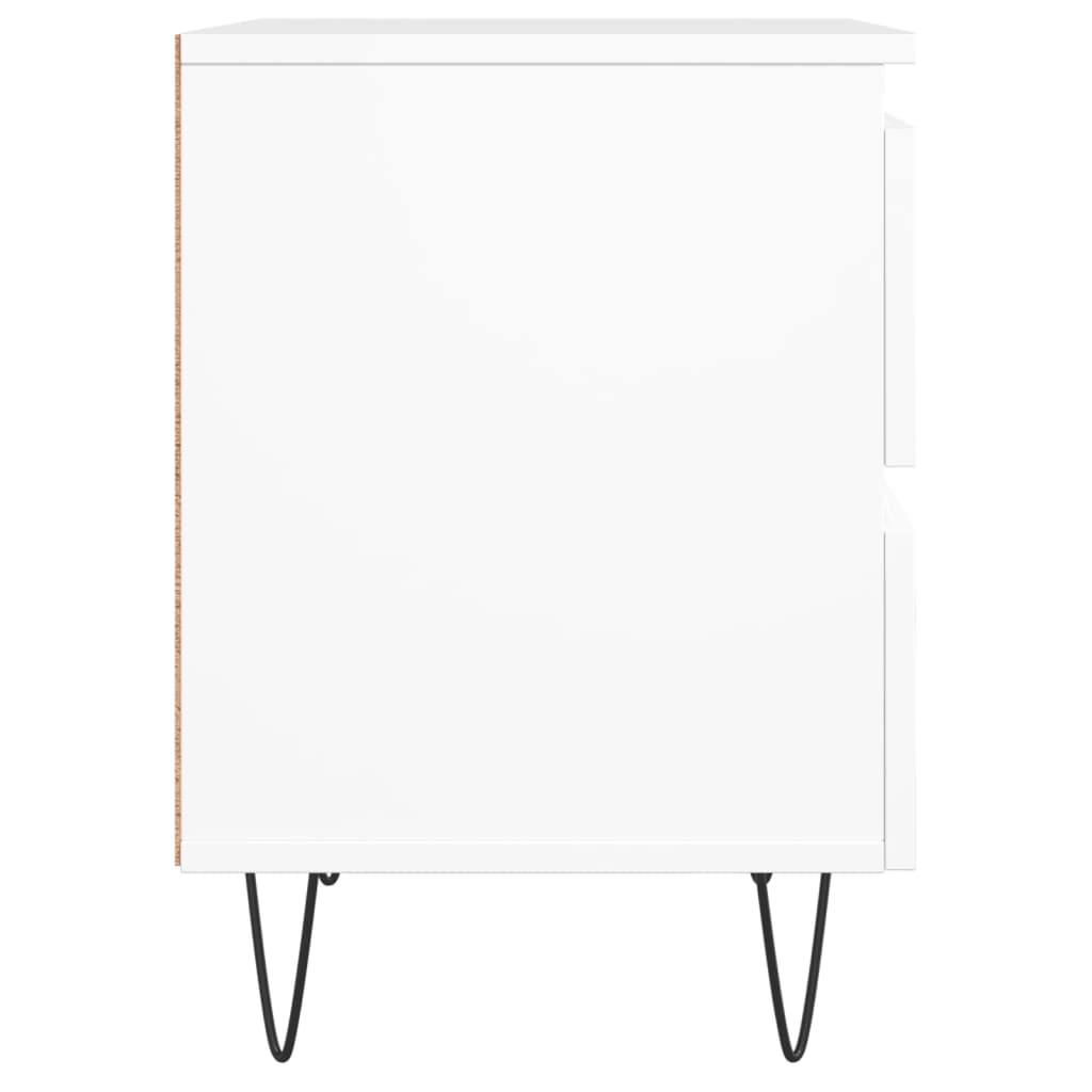 vidaXL Bedside Cabinets 2 pcs White 40x35x50 cm Engineered Wood