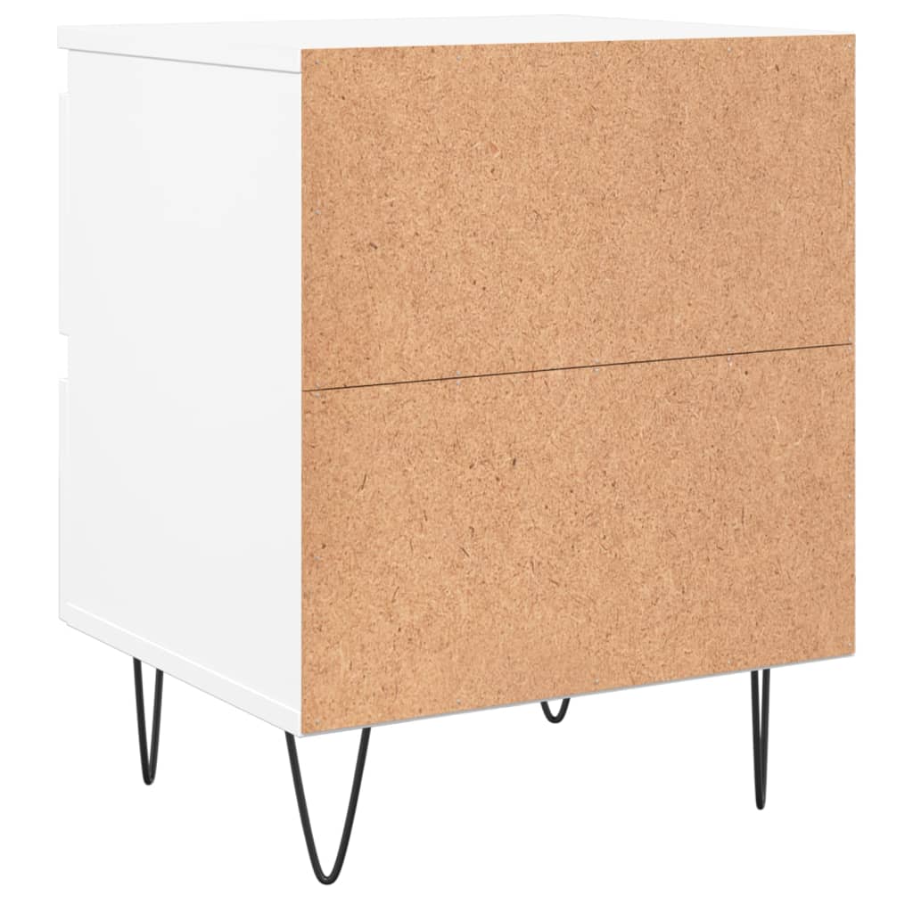 vidaXL Bedside Cabinets 2 pcs White 40x35x50 cm Engineered Wood