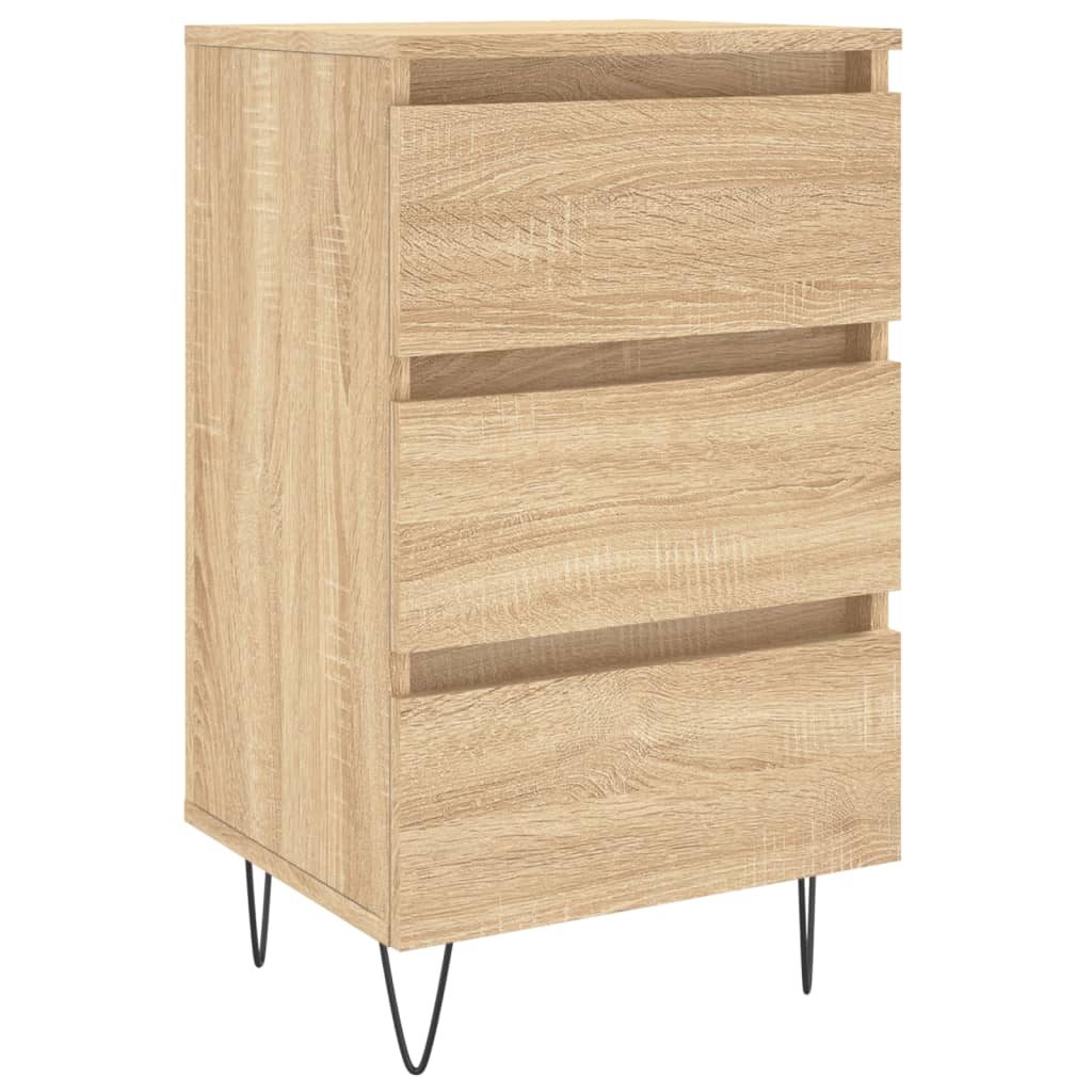 vidaXL Bedside Cabinet Sonoma Oak 40x35x69 cm Engineered Wood