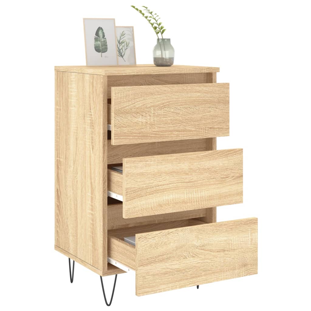 vidaXL Bedside Cabinet Sonoma Oak 40x35x69 cm Engineered Wood