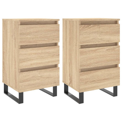 vidaXL Bedside Cabinets 2 pcs Sonoma Oak 40x35x69 cm Engineered Wood