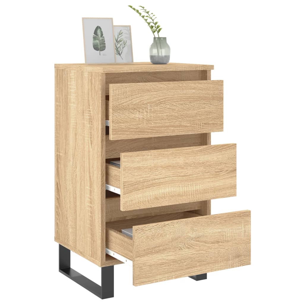 vidaXL Bedside Cabinets 2 pcs Sonoma Oak 40x35x69 cm Engineered Wood