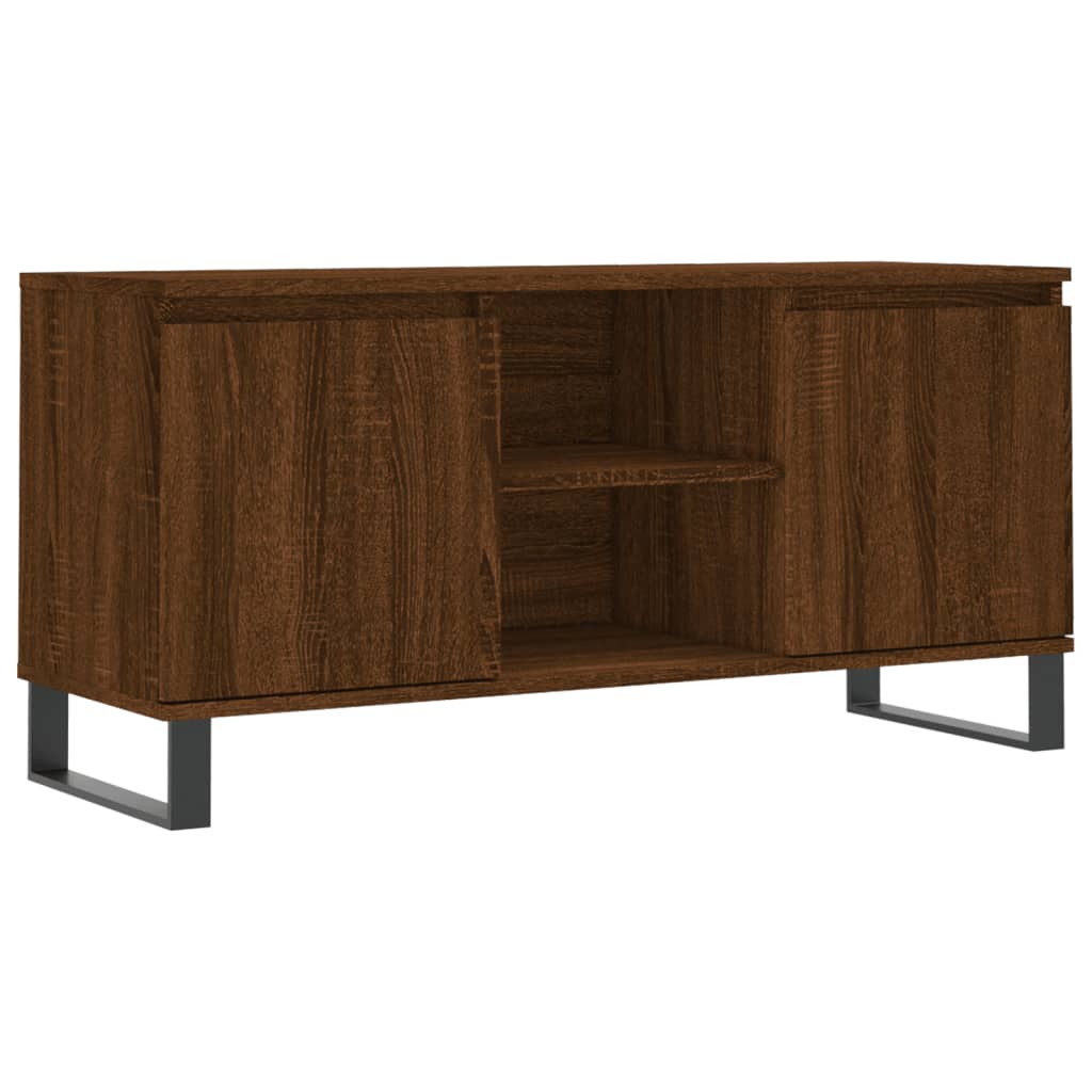 vidaXL TV Cabinet Brown Oak 104x35x50 cm Engineered Wood