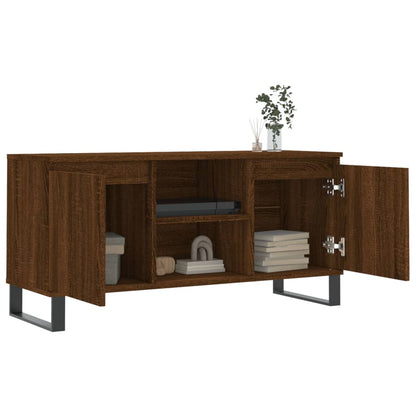 vidaXL TV Cabinet Brown Oak 104x35x50 cm Engineered Wood