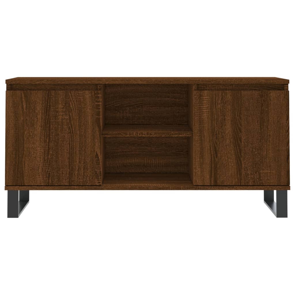 vidaXL TV Cabinet Brown Oak 104x35x50 cm Engineered Wood