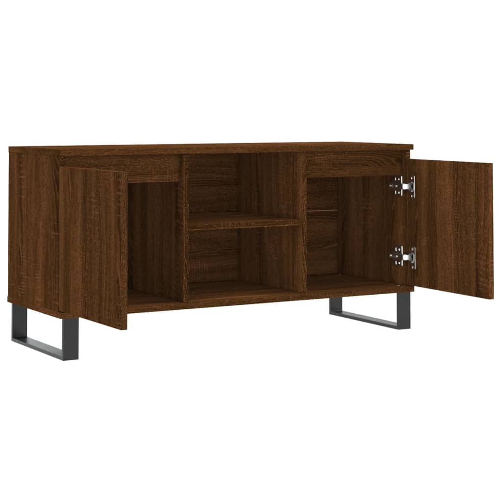 vidaXL TV Cabinet Brown Oak 104x35x50 cm Engineered Wood