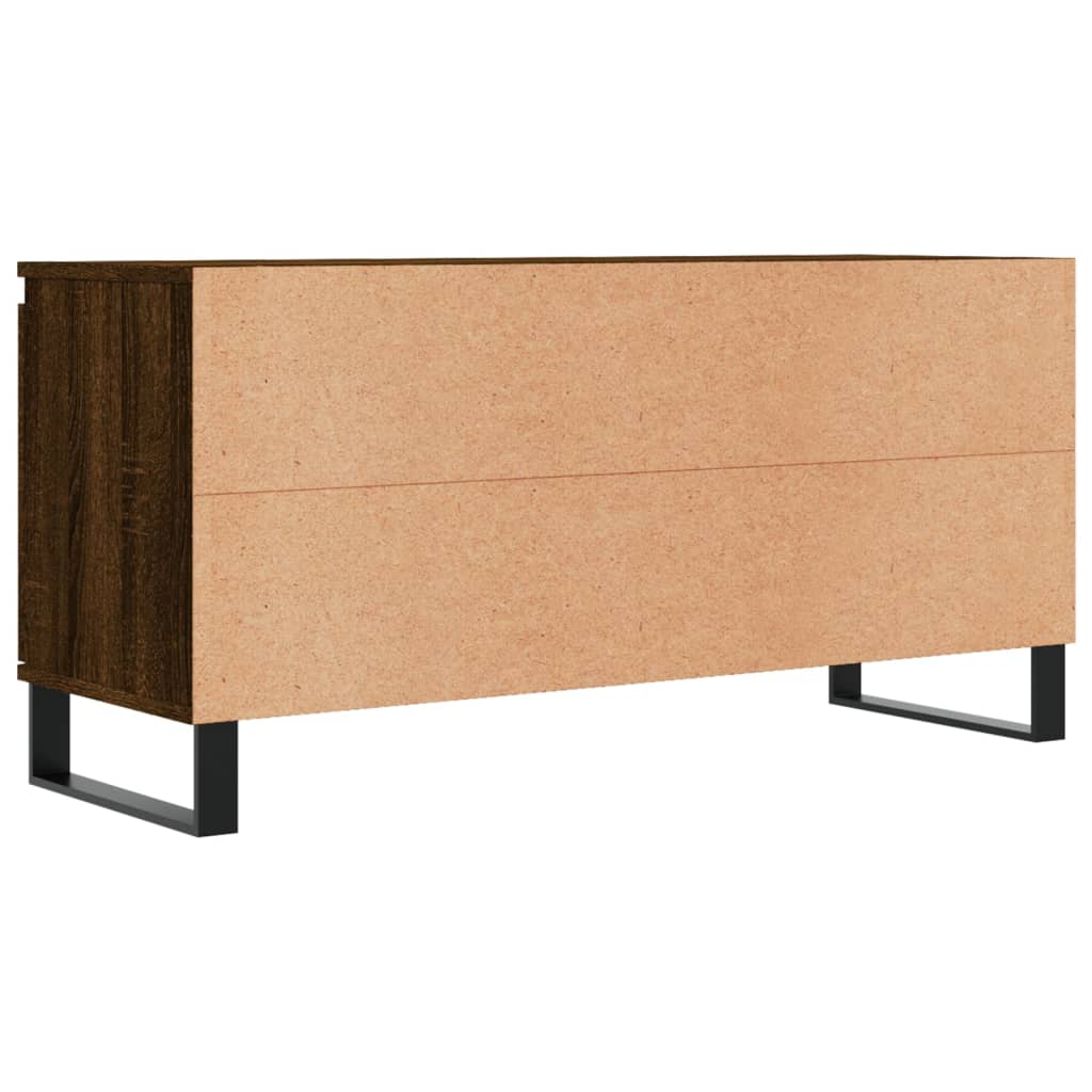 vidaXL TV Cabinet Brown Oak 104x35x50 cm Engineered Wood