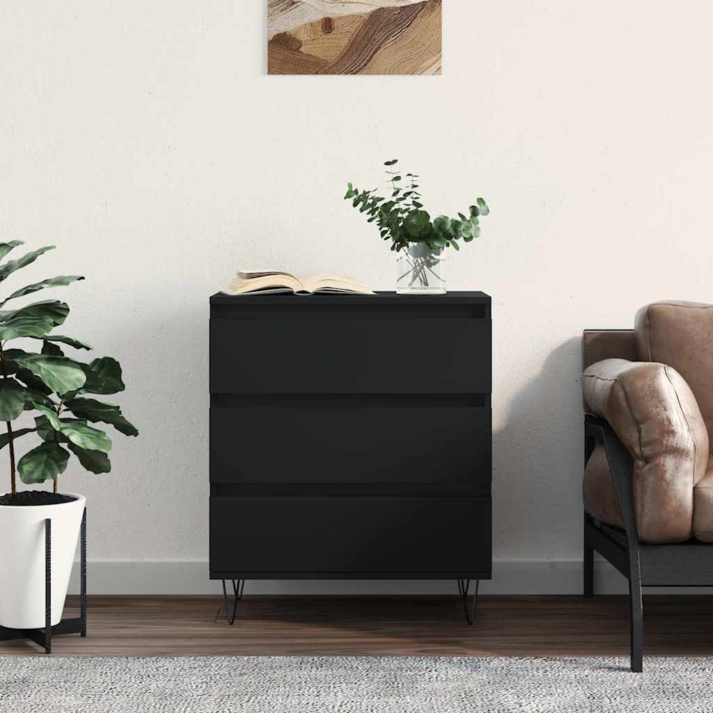 Sideboard 60x35x70 cm Engineered Wood Black