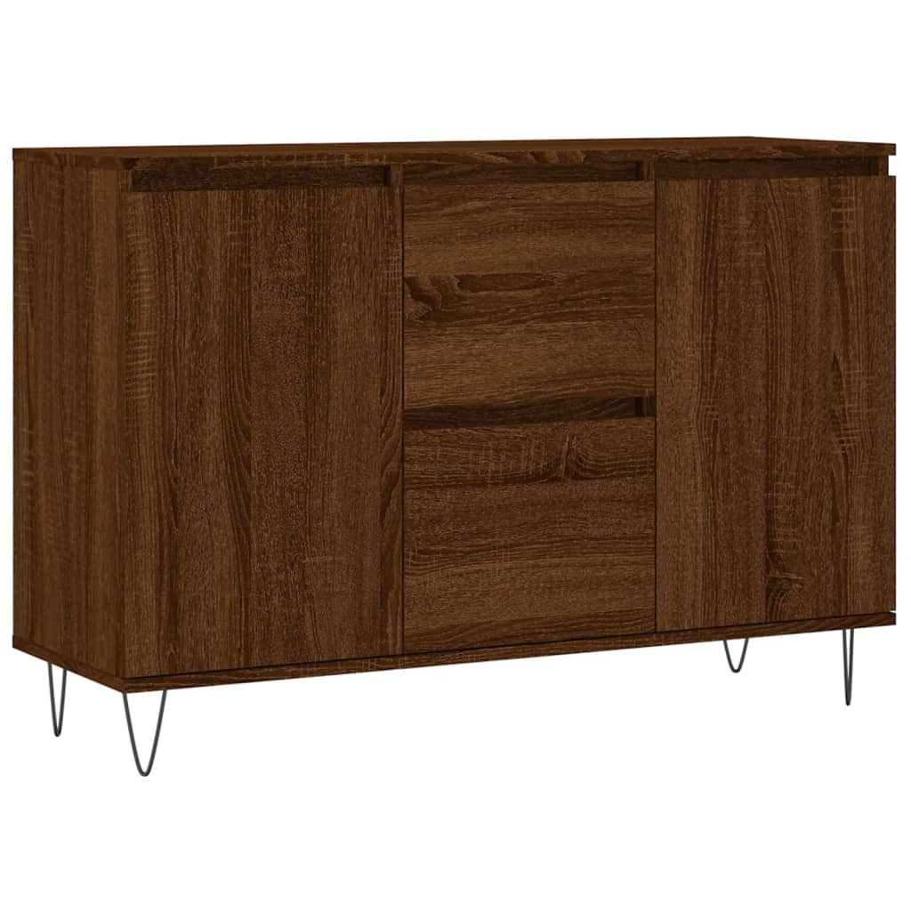 vidaXL Sideboard Brown Oak 104x35x70 cm Engineered Wood