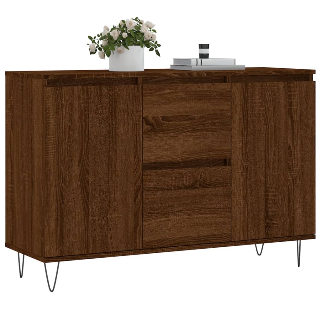 vidaXL Sideboard Brown Oak 104x35x70 cm Engineered Wood