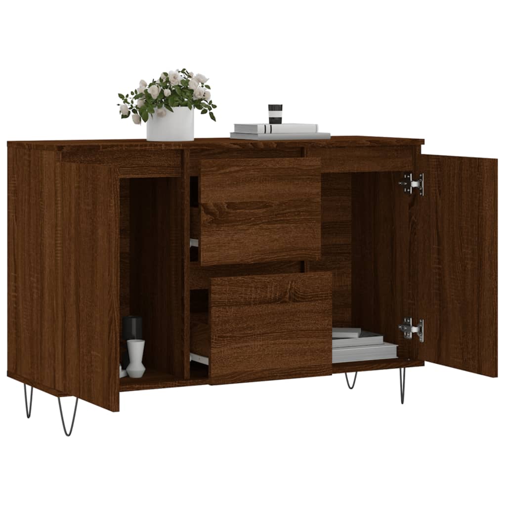 vidaXL Sideboard Brown Oak 104x35x70 cm Engineered Wood