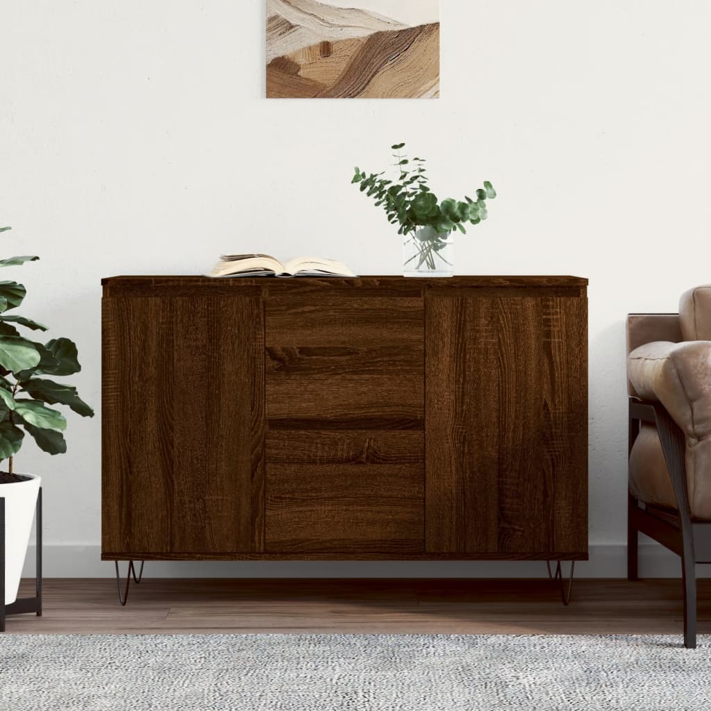 vidaXL Sideboard Brown Oak 104x35x70 cm Engineered Wood