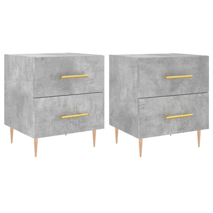 vidaXL Bedside Cabinets 2 pcs Concrete Grey 40x35x47.5 cm Engineered Wood