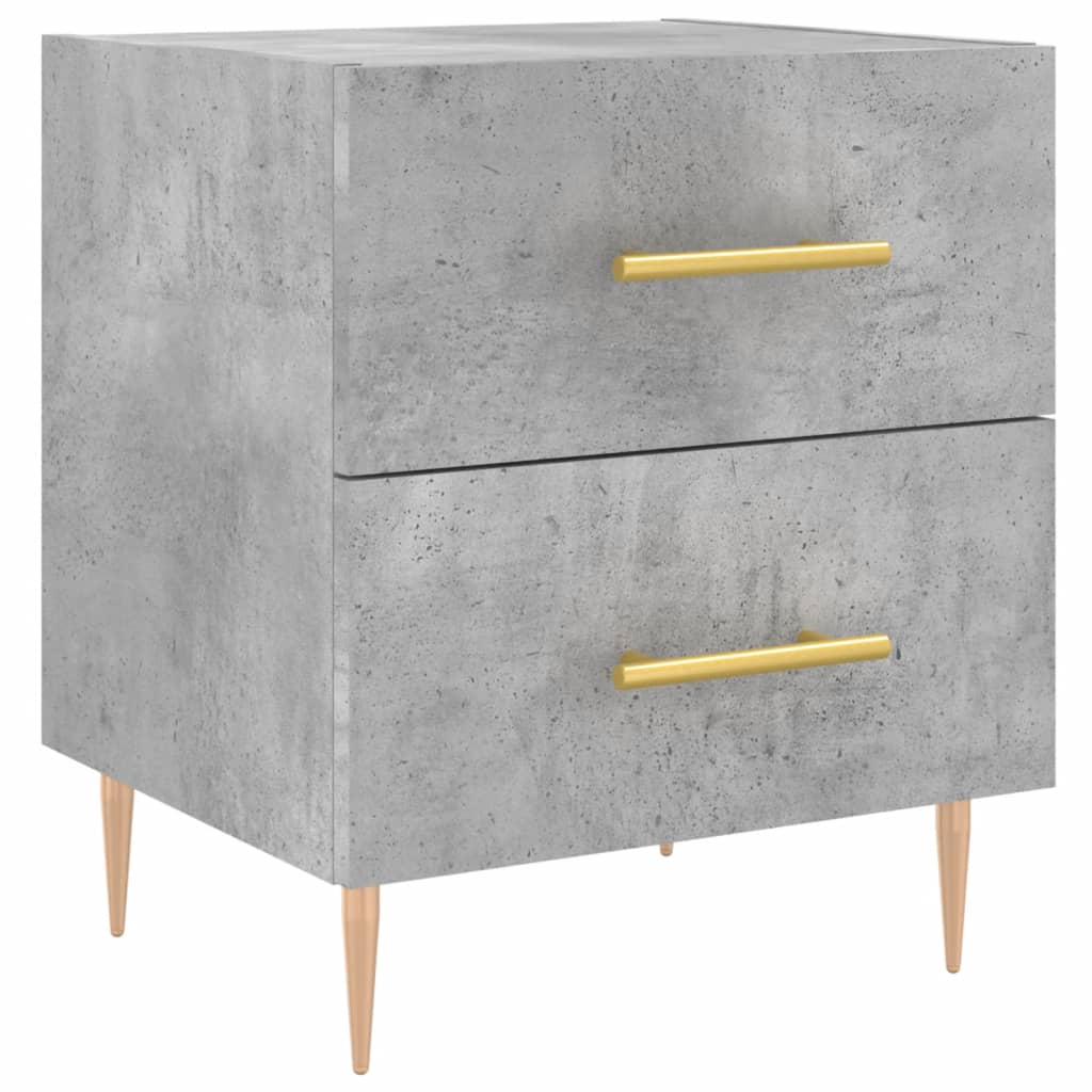 vidaXL Bedside Cabinets 2 pcs Concrete Grey 40x35x47.5 cm Engineered Wood