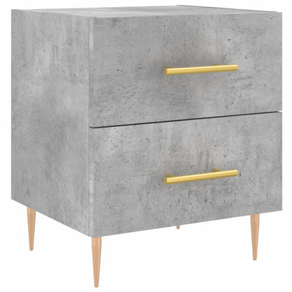 vidaXL Bedside Cabinets 2 pcs Concrete Grey 40x35x47.5 cm Engineered Wood