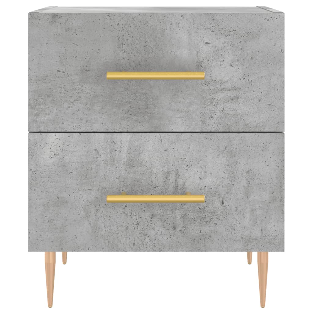 vidaXL Bedside Cabinets 2 pcs Concrete Grey 40x35x47.5 cm Engineered Wood