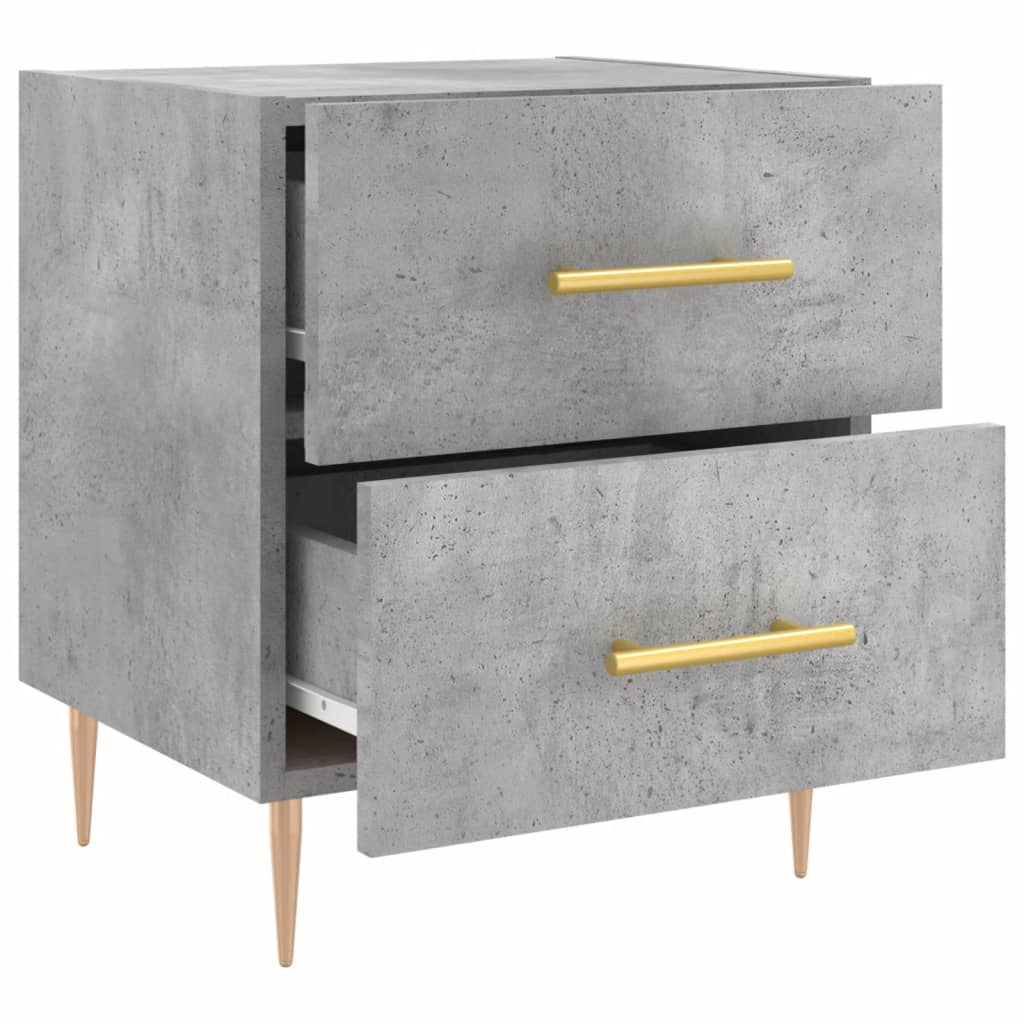 vidaXL Bedside Cabinets 2 pcs Concrete Grey 40x35x47.5 cm Engineered Wood