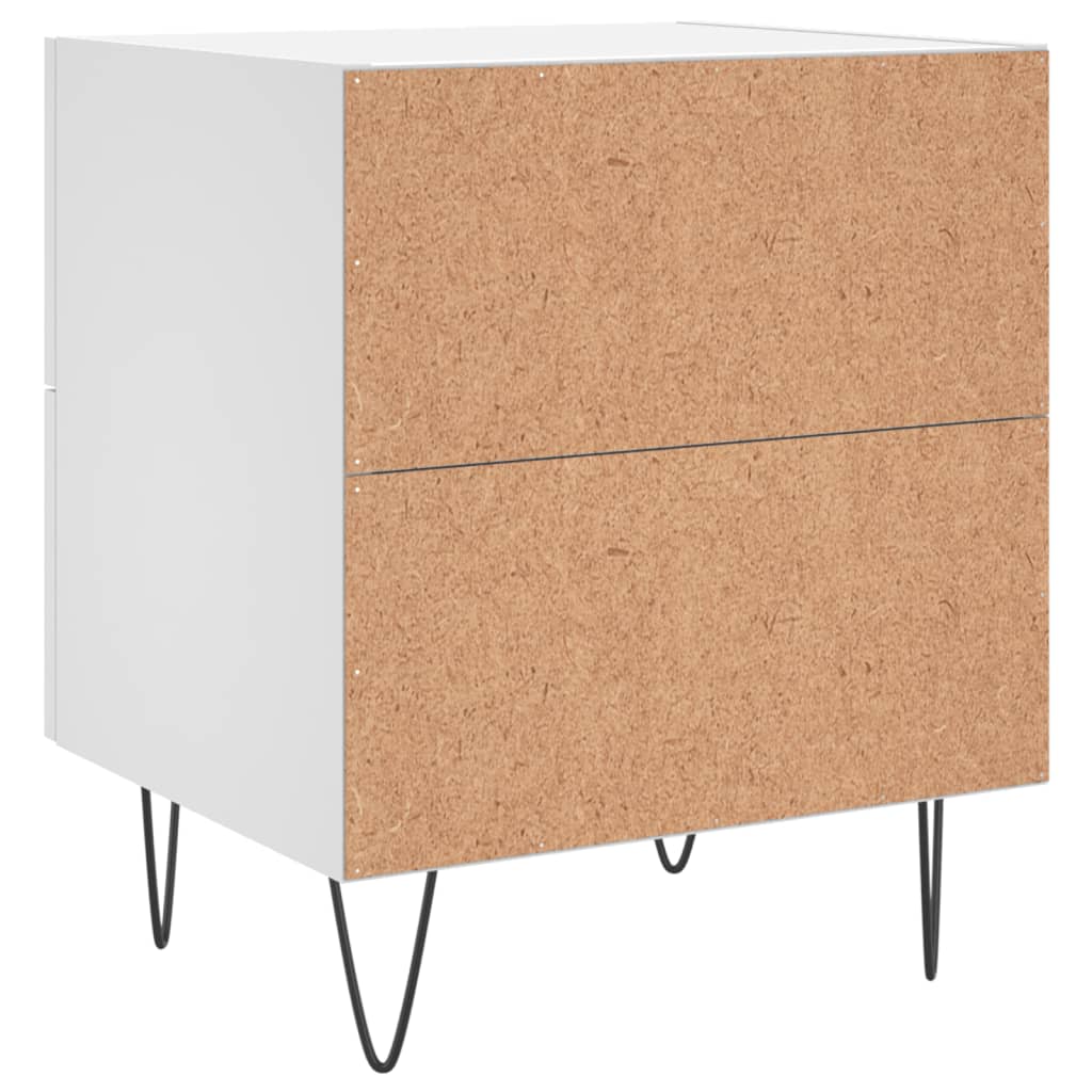 vidaXL Bedside Cabinets 2 pcs White 40x35x47.5 cm Engineered Wood