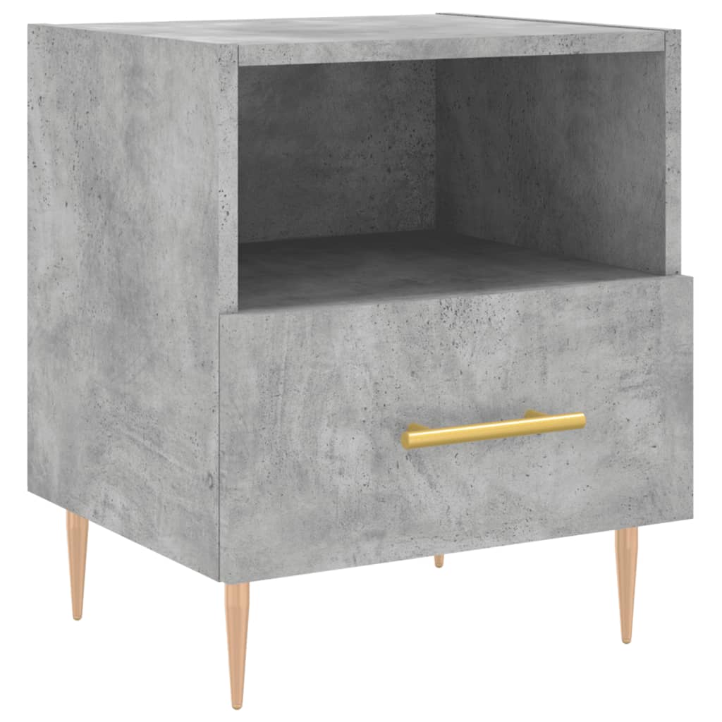 vidaXL Bedside Cabinet Concrete Grey 40x35x47.5 cm Engineered Wood