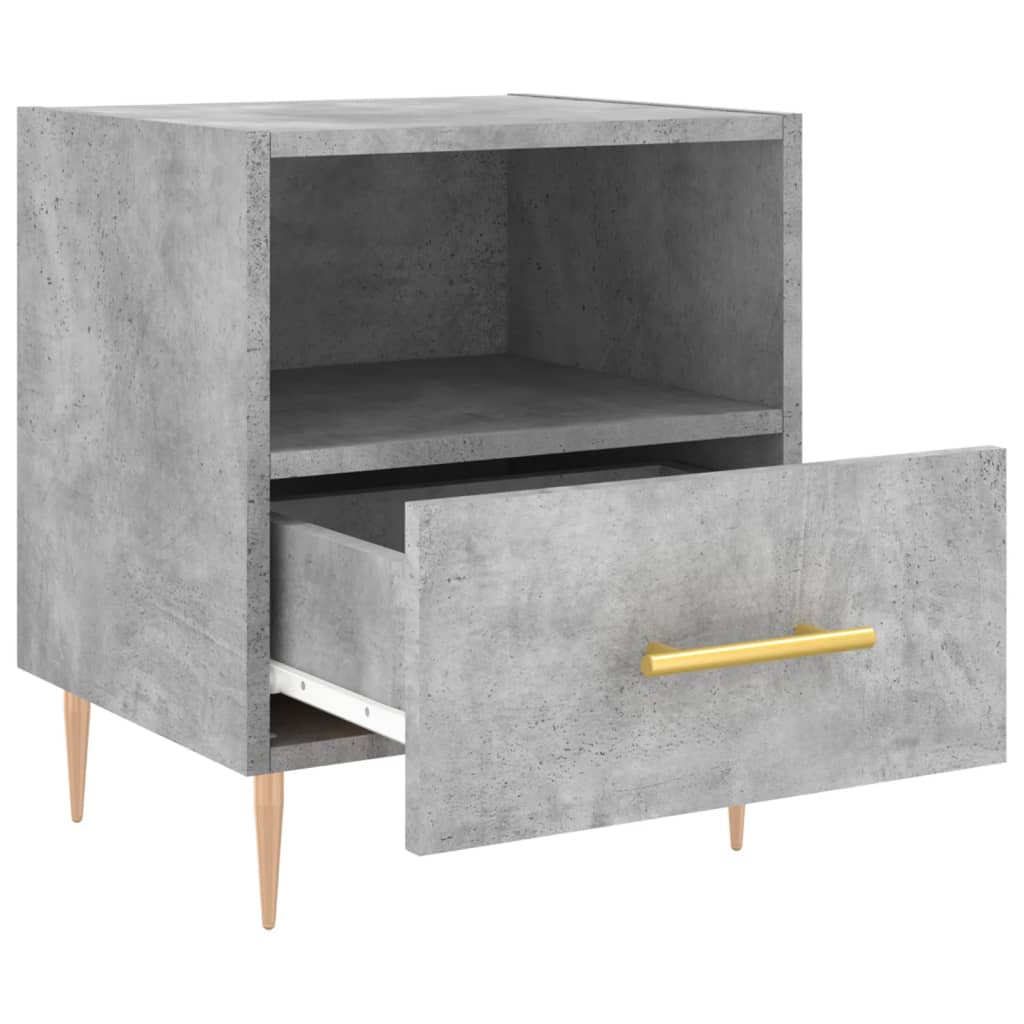 vidaXL Bedside Cabinet Concrete Grey 40x35x47.5 cm Engineered Wood