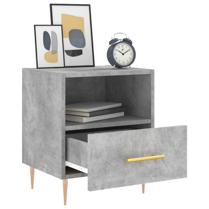 vidaXL Bedside Cabinet Concrete Grey 40x35x47.5 cm Engineered Wood