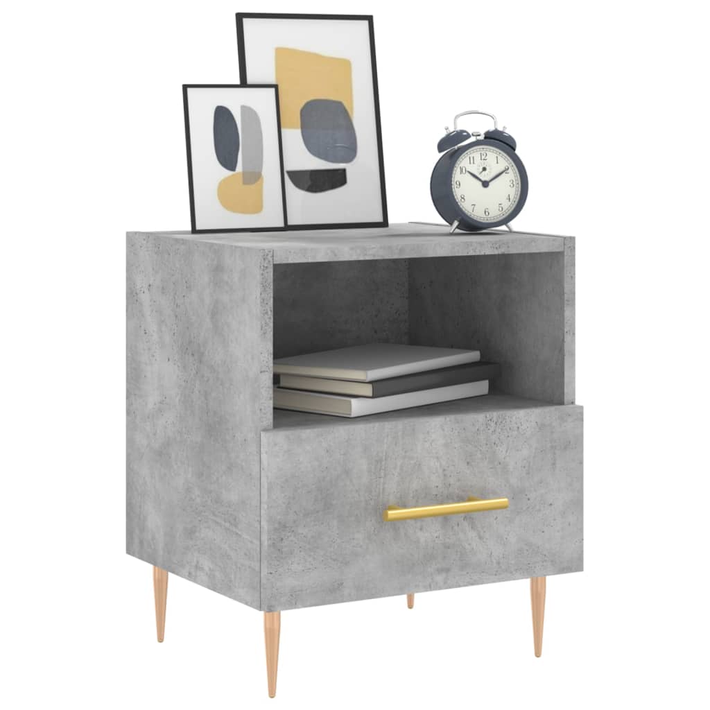 vidaXL Bedside Cabinet Concrete Grey 40x35x47.5 cm Engineered Wood