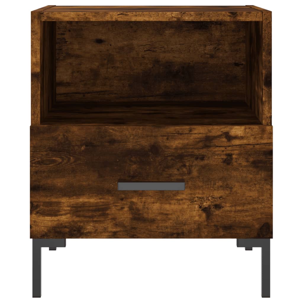 vidaXL Bedside Cabinet Smoked Oak 40x35x47.5 cm Engineered Wood