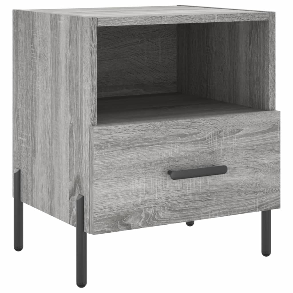 vidaXL Bedside Cabinets 2 pcs Grey Sonoma 40x35x47.5 cm Engineered Wood