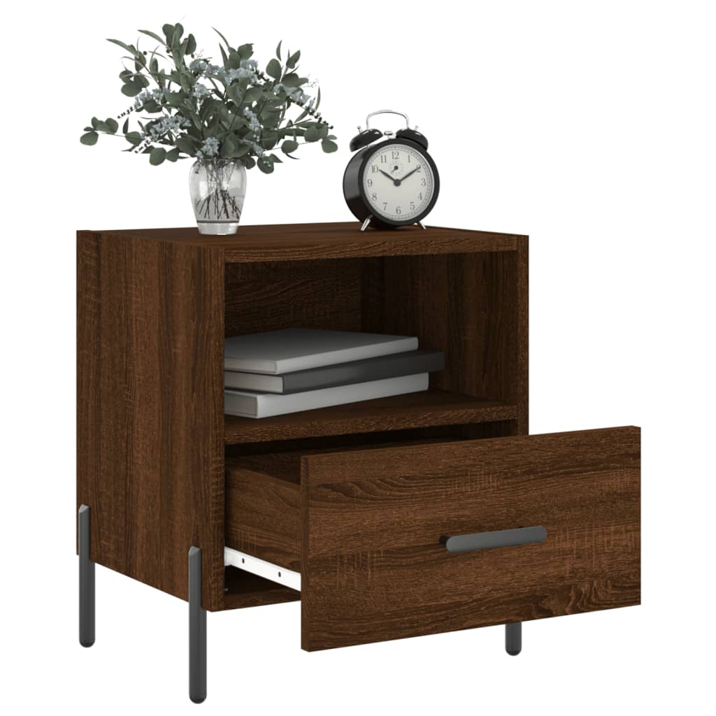 vidaXL Bedside Cabinets 2 pcs Brown Oak 40x35x47.5 cm Engineered Wood