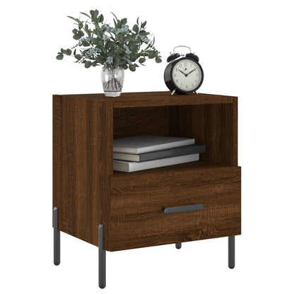 vidaXL Bedside Cabinets 2 pcs Brown Oak 40x35x47.5 cm Engineered Wood