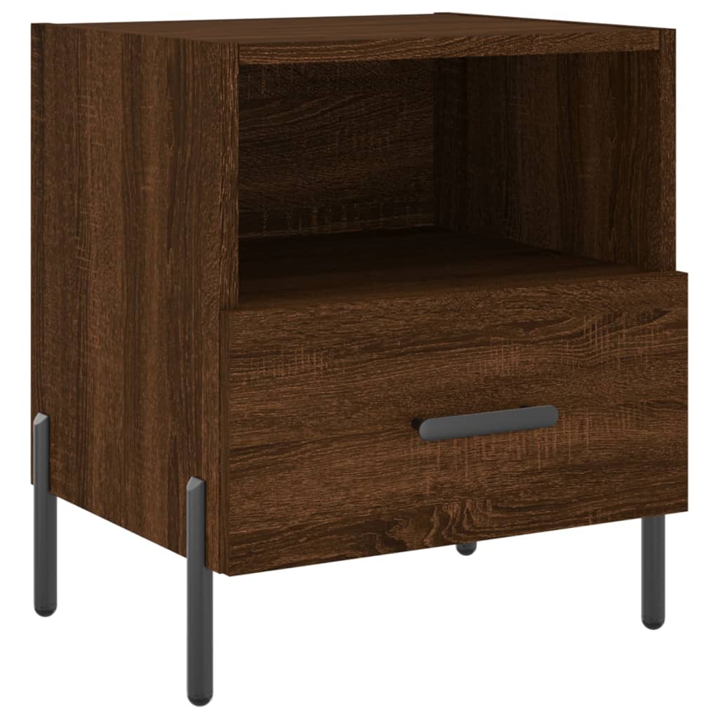 vidaXL Bedside Cabinets 2 pcs Brown Oak 40x35x47.5 cm Engineered Wood