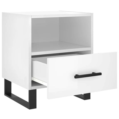 Bedside Cabinet 40x35x47,5 cm Engineered Wood High gloss white