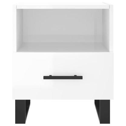 Bedside Cabinet 40x35x47,5 cm Engineered Wood High gloss white