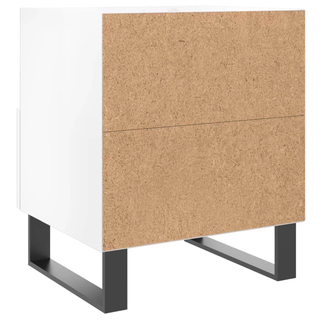 Bedside Cabinet 40x35x47,5 cm Engineered Wood High gloss white