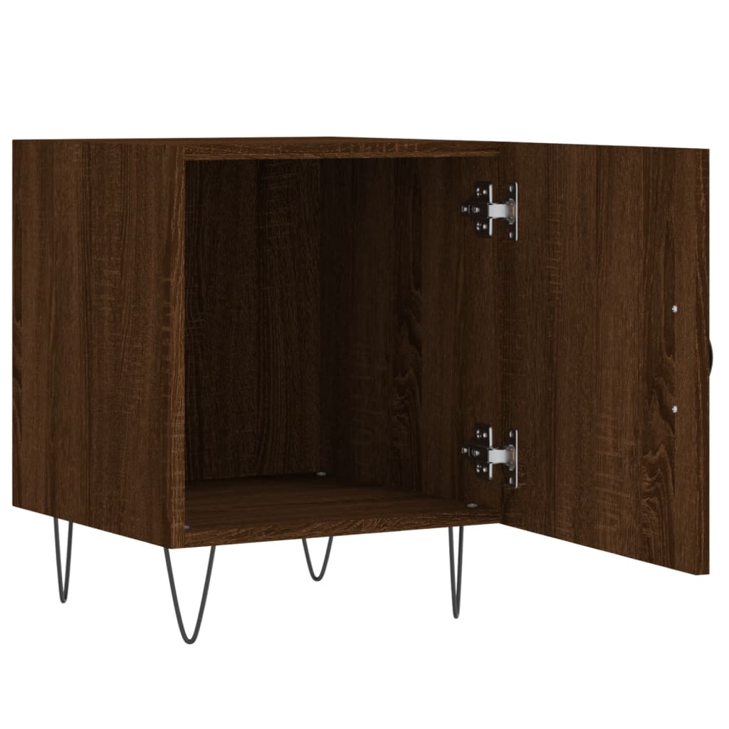 vidaXL Bedside Cabinet Brown Oak 40x40x50 cm Engineered Wood