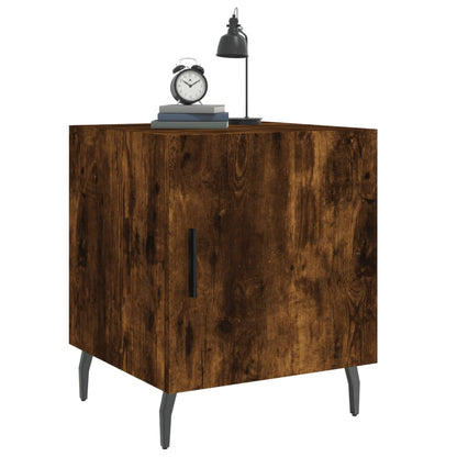 vidaXL Bedside Cabinets 2 pcs Smoked Oak 40x40x50 cm Engineered Wood