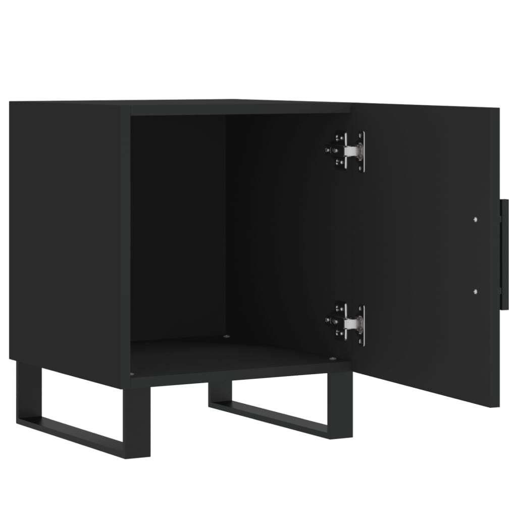 Bedside Cabinet 40x40x50 cm Engineered Wood Black