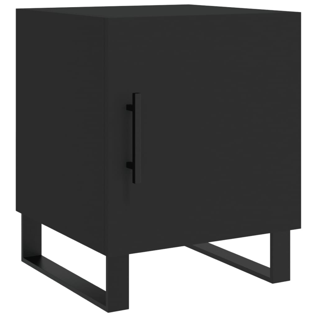 Bedside Cabinet 40x40x50 cm Engineered Wood Black